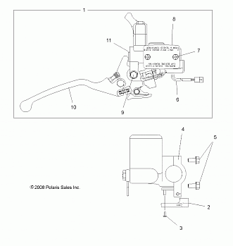 BRAKES, FRONT BRAKE and MASTER CYLINDER - A10GJ45AA (49ATVMCLH09OUT525)