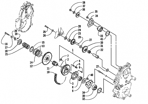 DRIVE/REVERSE DROPCASE ASSEMBLY