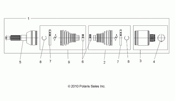 DRIVE TRAIN, REAR DRIVE SHAFT - A11MB46FZ (49ATVSHAFTDRIVERR1332935)