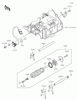 Gear Change Drum/Shift Fork(s)