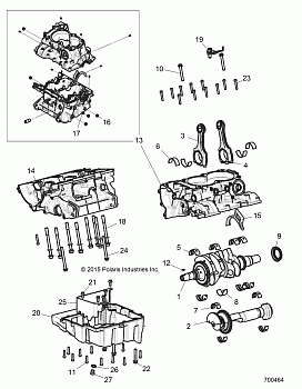 ENGINE, CRANKCASE AND CRANKSHAFT - Z16VDE92NH/NW (700464)