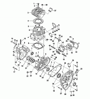 CRANKCASE AND CYLINDER - A03BA38CA (4982568256C11)