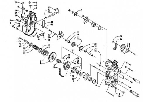 DRIVE/REVERSE DROPCASE ASSEMBLY