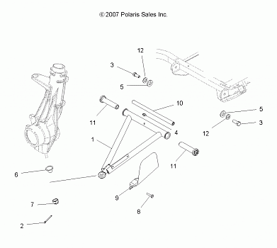 SUSPENSION, A-ARM and STRUT MOUNTING - A09BG50AA (49ATVAARM08SCRAM)