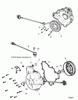 ENGINE, STATOR AND FLYWHEEL - Z16VDE92NH/NW (700467)