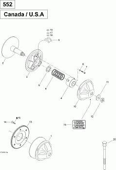 Drive Pulley 552, CAN-USA