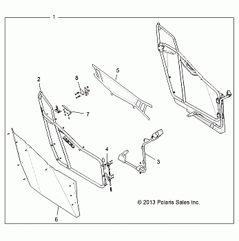 BODY, DOORS KIT - Z14JT87AD/9EAO/9EAOL/9EAL (49RGRDOOR13RZRS)