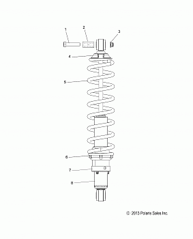 SUSPENSION, SHOCK, REAR TRACK (7043994) - S19CEE5BSL (49SNOWSHOCKREAR7043994)