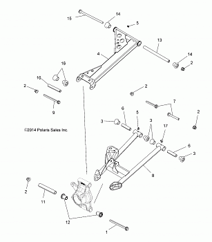 SUSPENSION, REAR - A14GH9EFW (49ATVSUSPRR13SP550)