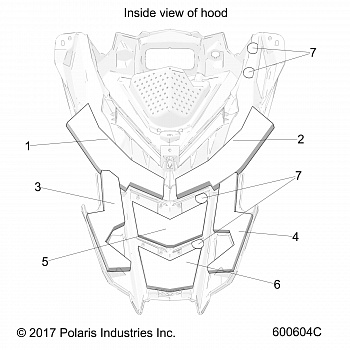 BODY, HOOD FOAM/FIBER - S19EKB6PSL (600604C)