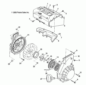 BLOWER HOUSING and RECOIL STARTER - S06NJ5BSA (4997279727C08)