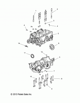 ENGINE, CRANKCASE - S13BA6GSL (49SNOWCRANKCASE136LE)