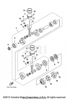 CRANKSHAFT. PISTON