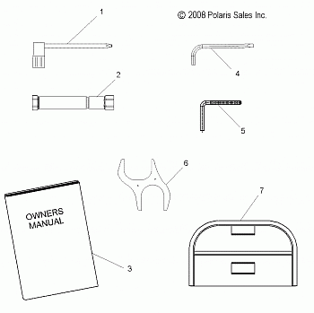 TOOLS, TOOL KIT and OWNERS MANUAL - S09PT7ES/EE/FS (49SNOWTOOL09FSTRG)