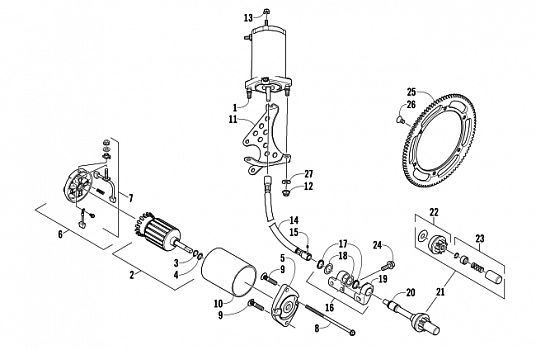 FLEX-DRIVE STARTER MOTOR ASSEMBLY