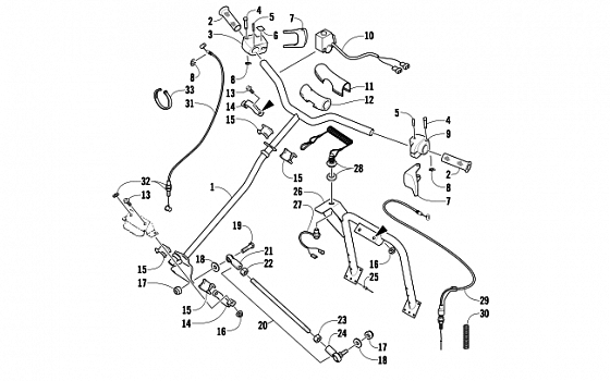 STEERING POST AND TIE ROD ASSEMBLY