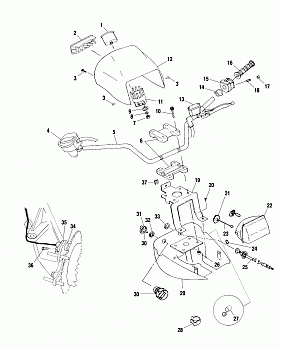 HANDLEBAR and HEADLIGHT POD - A02CL50AA/DA (4967986798D01)