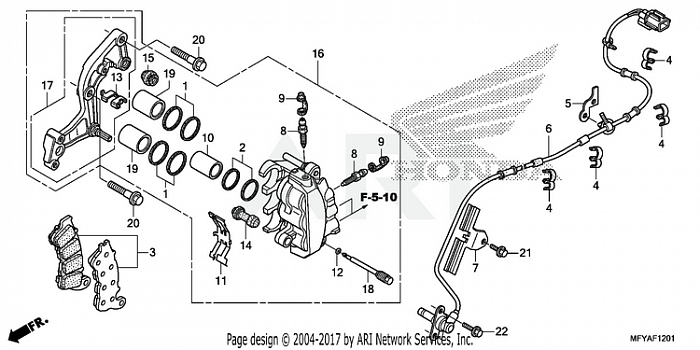 FRONT BRAKE CALIPER (ABS)