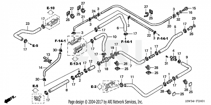 WATER HOSE (NON-TURBO)