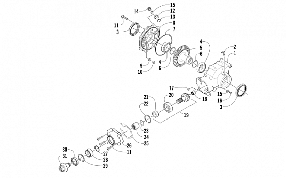 REAR DRIVE GEARCASE ASSEMBLY