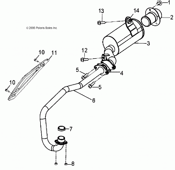 ENGINE, EXHAUST - A12KA09AD/AF (49ATVEXHAUST09OUT90)