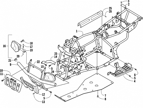 FRAME AND RELATED PARTS