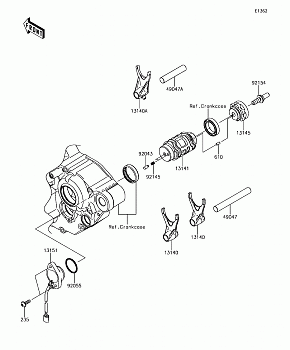 Gear Change Drum/Shift Fork(s)