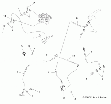 BRAKES, BRAKE LINES - A08BG50AA (49ATVBRAKELINE08SCRAM)