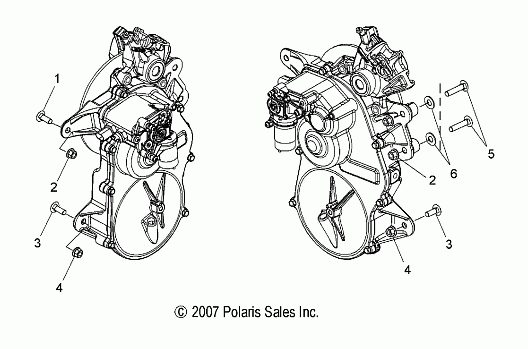 DRIVE TRAIN, GEARCASE MOUNTING - S08PY7FS/FE (49SNOWGEARCASEMTG08SBTRBO)