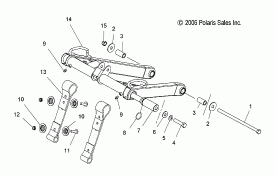 SUSPENSION, TORQUE ARM, FRONT - S10PT7FSL/FSM/FEL (49SNOWFTA08600TRG)