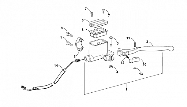 HYDRAULIC HAND BRAKE ASSEMBLY