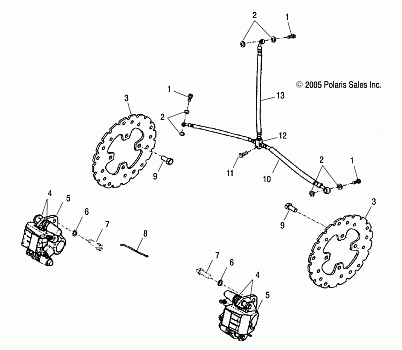 BRAKE, FRONT - A07PB20AA/AD (49ATVBRAKEFRT07PHX)