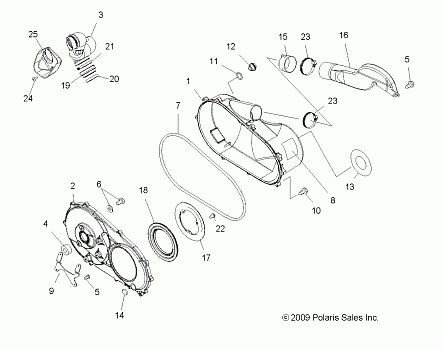 BODY, CLUTCH COVER - A10NG50FA (49ATVCLUTCHCVR10TBLZR)