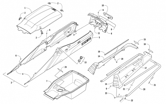 REAR BUMPER, STORAGE, AND TAILLIGHT ASSEMBLY