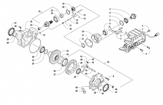 FRONT DRIVE GEARCASE ASSEMBLY