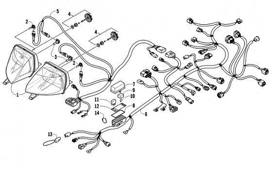 HEADLIGHT AND WIRING ASSEMBLIES