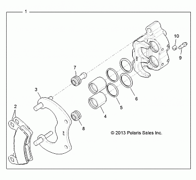 BRAKES, REAR CALIPER - R14WH88A/9EA ALL OPTIONS (49RGRCALIPERRR14CREW)