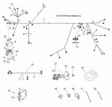 ELECTRICAL, WIRE HARNESS - R12VE76FX/FI (49RGRHARNESS12RZRSI)