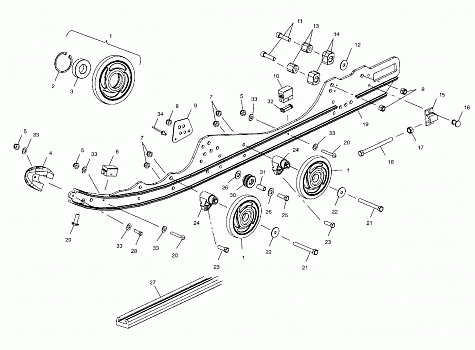 RAIL MOUNTING (SUSPENSION) - S01NP8BS (4961106110B006)