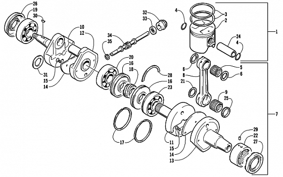 PISTON AND CRANKSHAFT