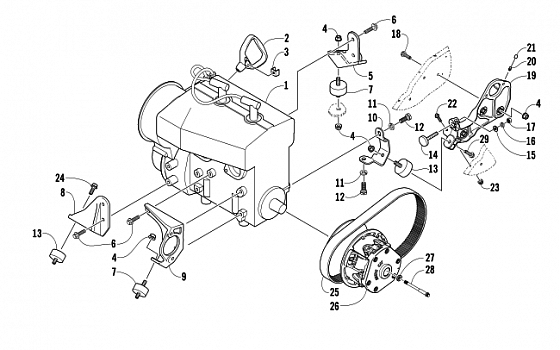 ENGINE AND RELATED PARTS