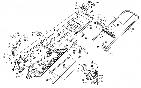 TUNNEL, REAR BUMPER, AND SNOWFLAP ASSEMBLY