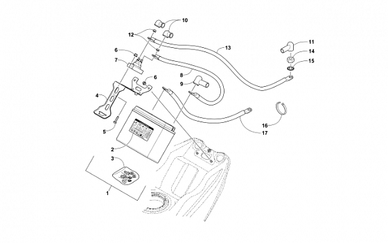 BATTERY AND TRAY ASSEMBLY