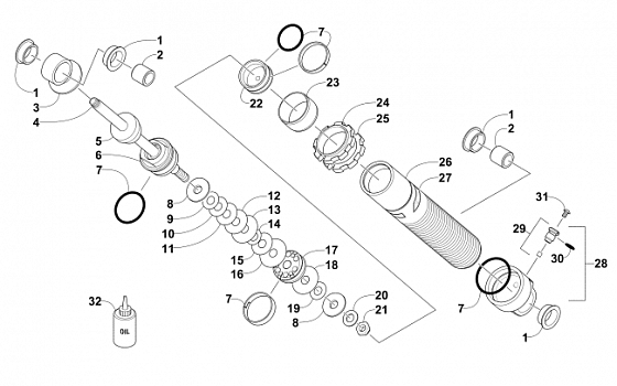 FRONT SUSPENSION SHOCK ABSORBER