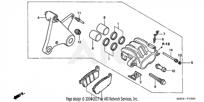 REAR BRAKE CALIPER