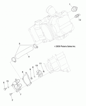 ENGINE, WATER PUMP - A10NG50AA (49ATVWATERPUMP10SCRAM)