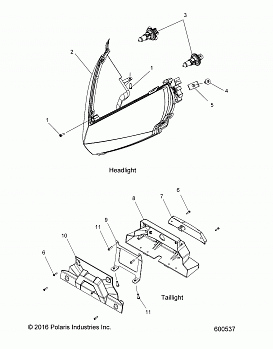 ELECTRICAL, HEADLIGHT and TAILLIGHT - S18CFF5BSL/BEL (600537)