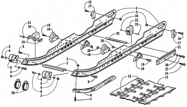 SLIDE RAIL AND TRACK ASSEMBLY (LE)