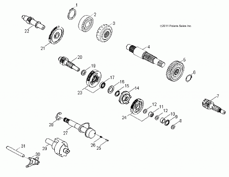 DRIVE TRAIN, TRANSMISSION - A16YAP20AF (49ATVTRANSMISSION12PHX)