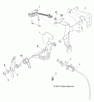 ENGINE, THROTTLE PEDAL - R13XE76AD/EAI (49RGRTHROTTLEPEDAL13RZR4)